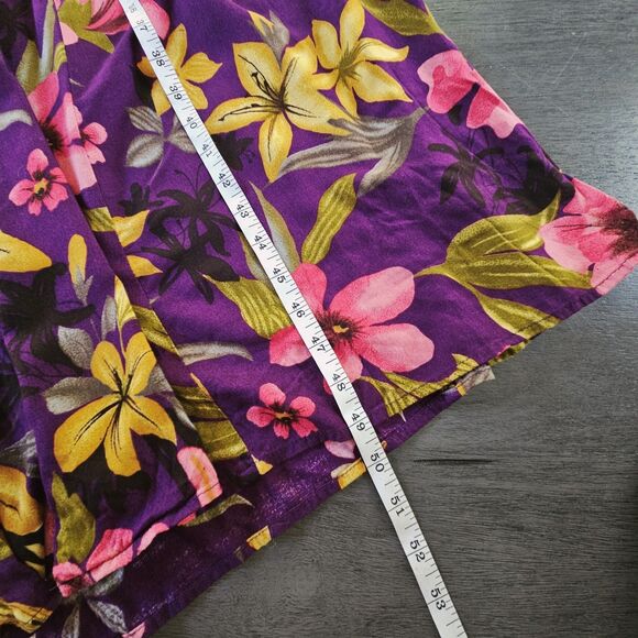 JBS Dress Womens 10 Floral Button Front Sleeveless Maxi Midi Rayon 90s Resort - Picture 8 of 9